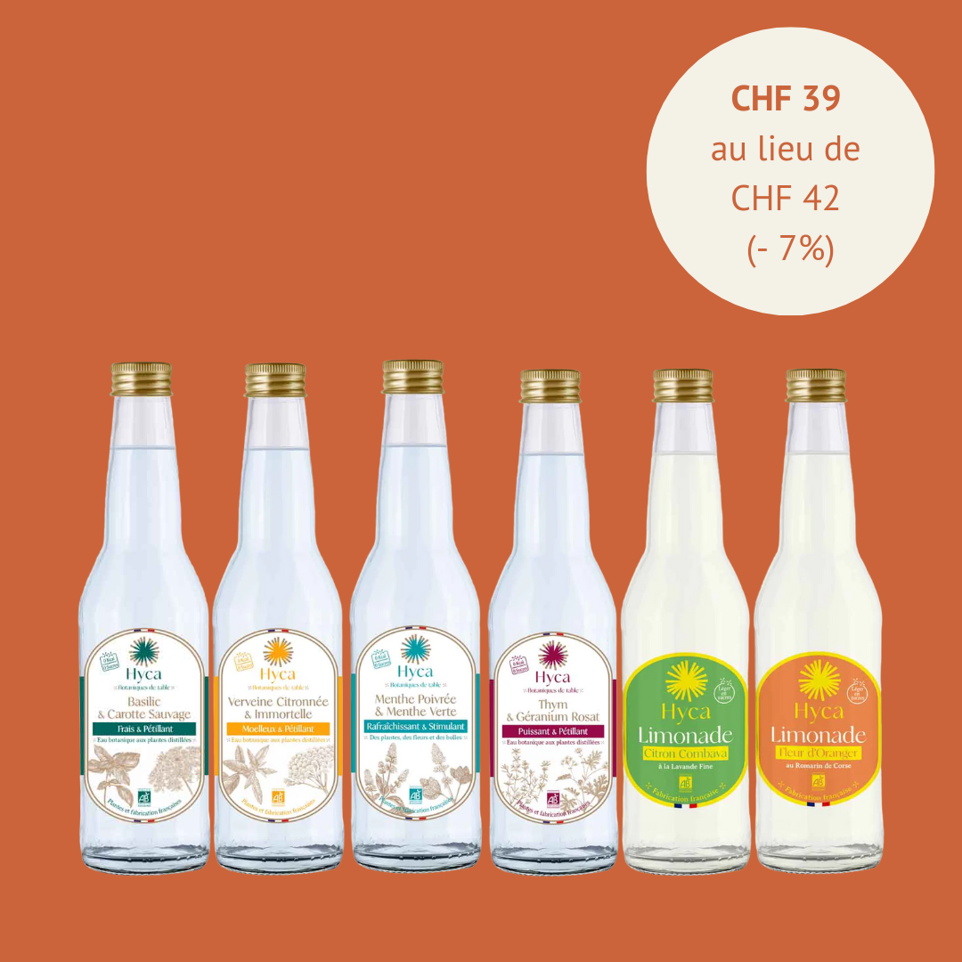 Hyca - l'eau botanique Basilic & Carotte Sauvage (3 X 33cl)