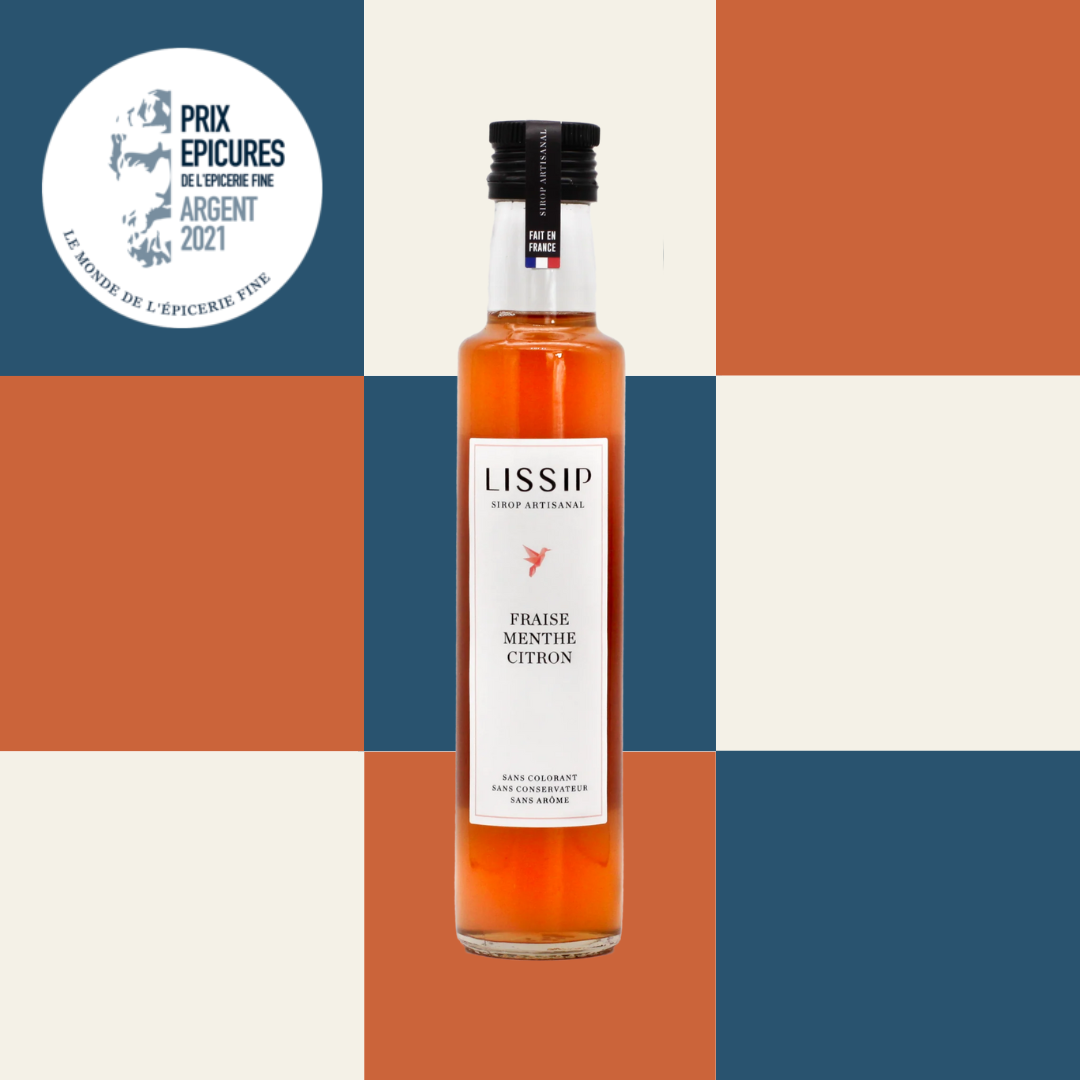 Lissip - le sirop contemporain artisanal à la Fraise | Menthe | Citron