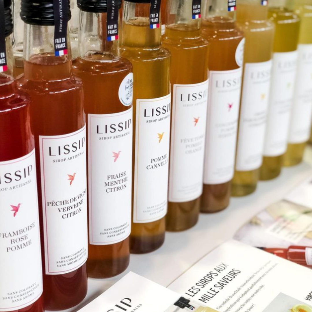 Lissip - le sirop contemporain artisanal Framboise | Rose | Pomme