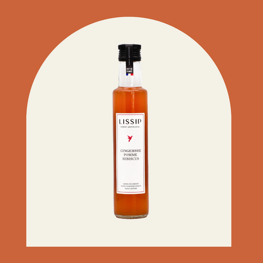 Lissip - le sirop contemporain artisanal au Gingembre | Pomme | Hibiscus