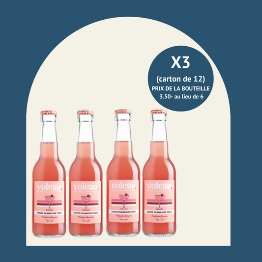 Yoleau -Spritz Framboise & Poivre de Timut (carton de 12 bouteilles - 25cl)