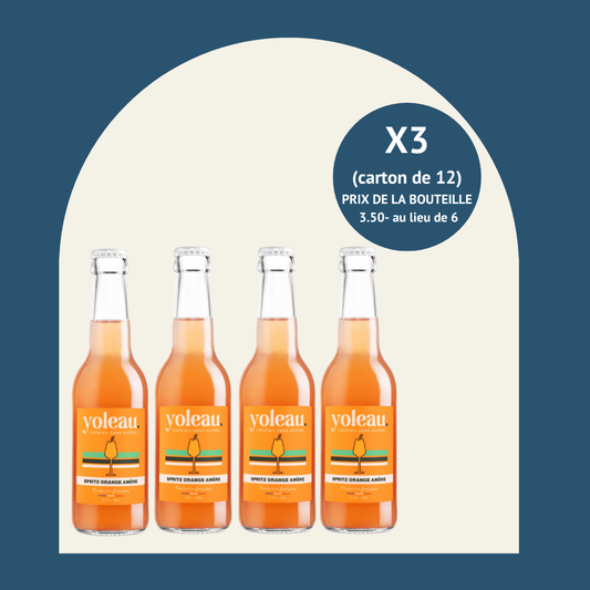 Yoleau -Spritz Orange Amère & Romarin (carton de 12 bouteilles - 25cl)