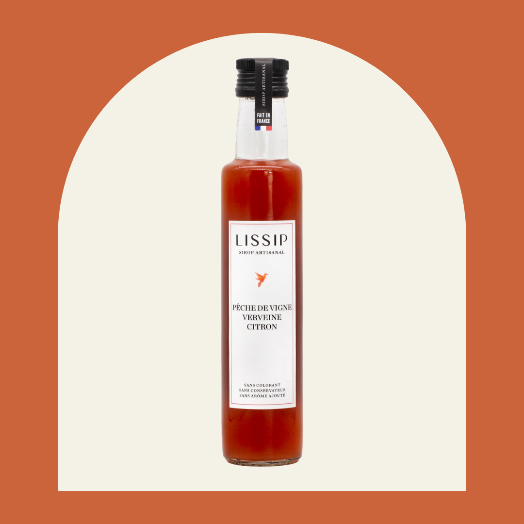 Lissip - le sirop contemporain artisanal à la Pêche de vigne | Verveine | Citron